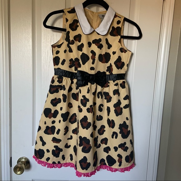 Harajuku Mini Girls Leopard Print Sleeveless Dress - Picture 4 of 10